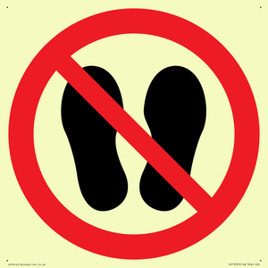 Do not step or stand here symbol only